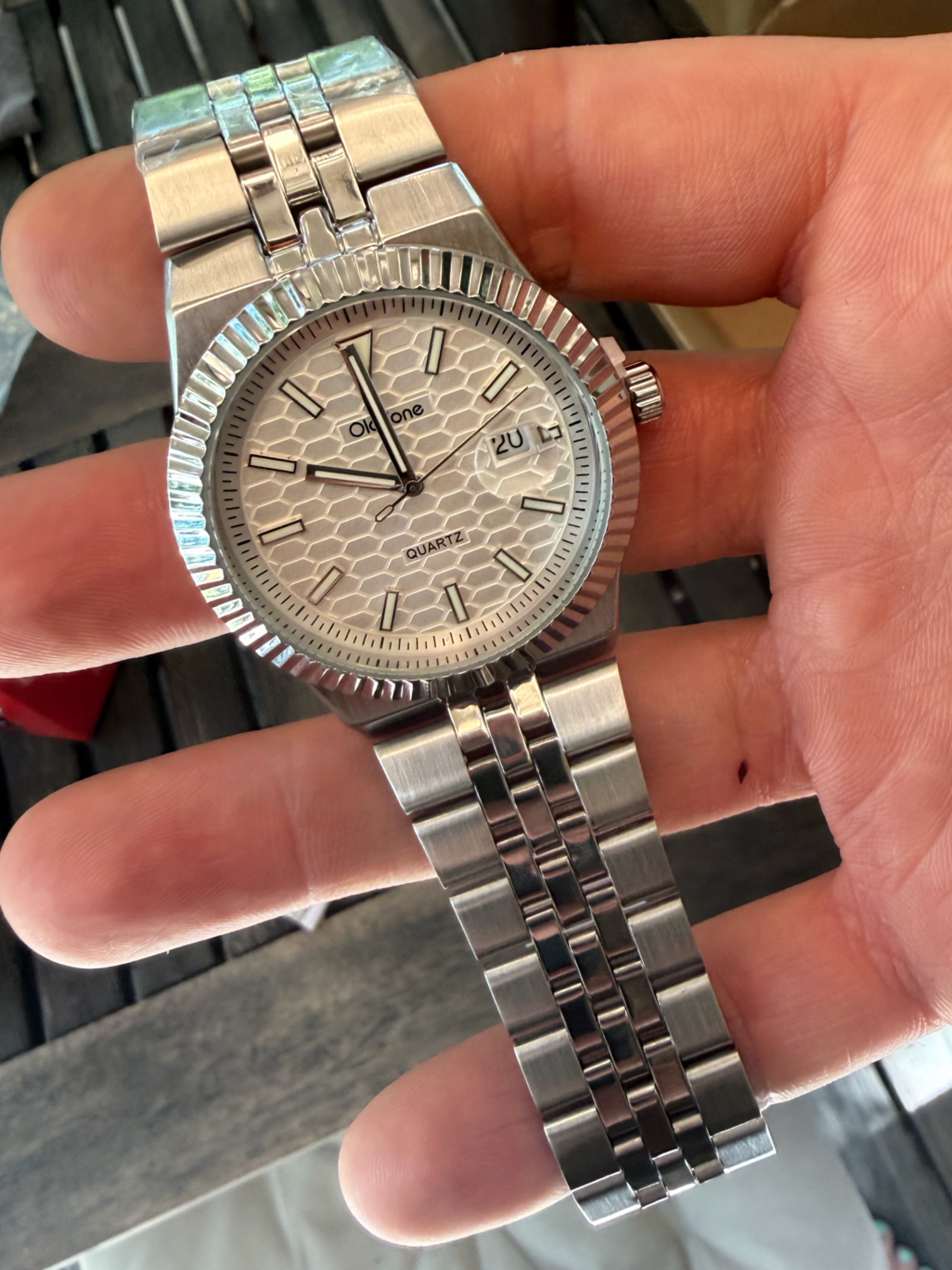 Stainless Steel Mens Watch  Silver Dial